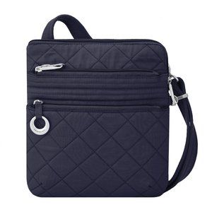 NWT Travelon Navy Boho Anti-Theft Slim Bag/Purse